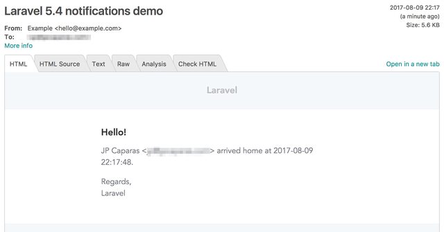 laravel notifications demo