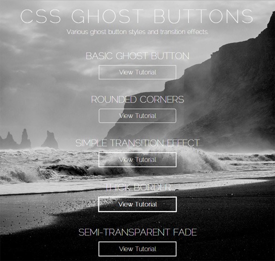 CSS Ghost Buttons demo page