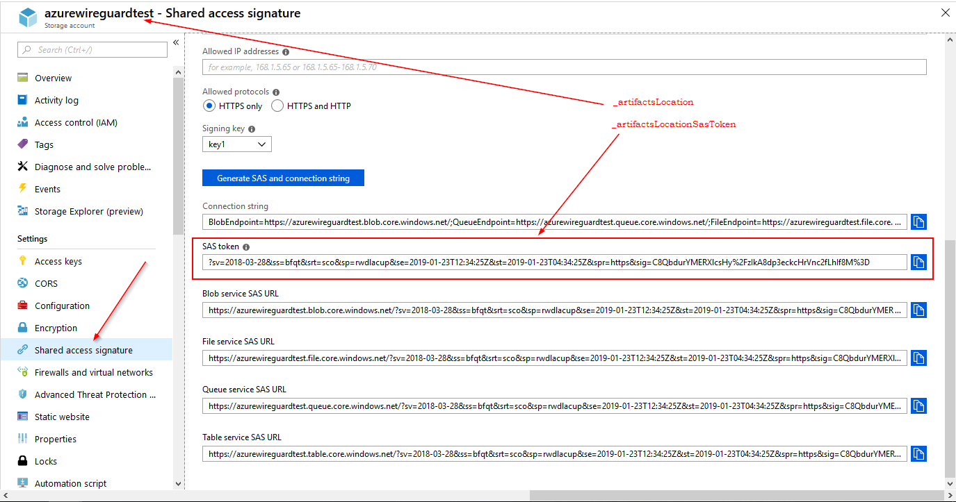 Azure Wire Guard SAS