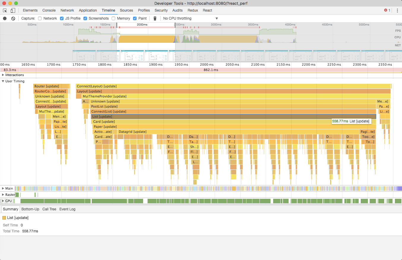 Initial flamegraph zoomed