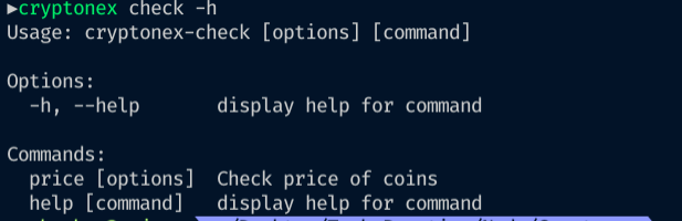 Check Commands | Cryptonex CLI