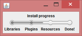 Install progress example