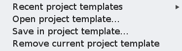 Templates menu
