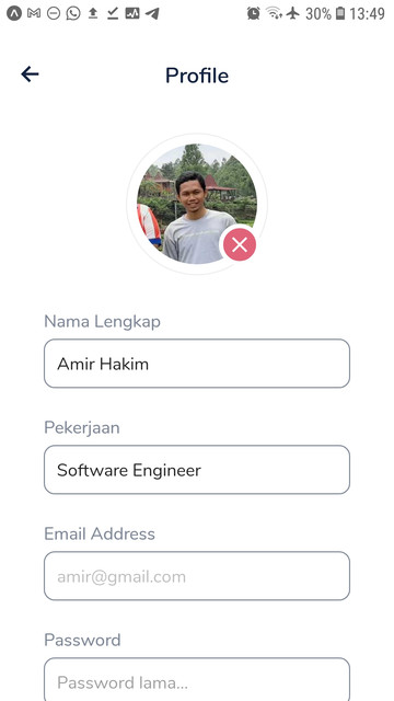 Edit User Profile Screen