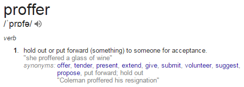 Proffer definition