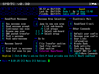 Screenshot of the telnet client