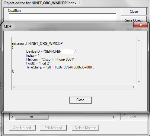 CDPtoWMI WMI Instance 1