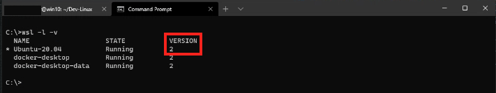 wsl2 installed