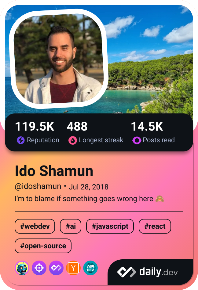 Ido Shamun's Dev Card