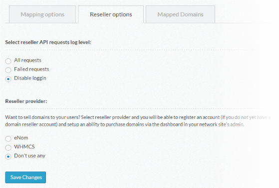 Domain Mapping - Reseller options
