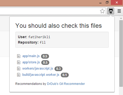 Git Recommender Chrome Extension