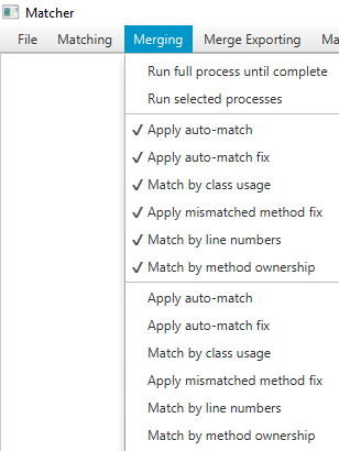 Merging tab