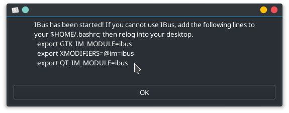 ibus-Warning