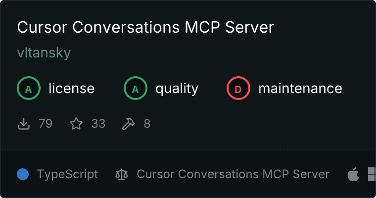 Cursor Conversations Server MCP server