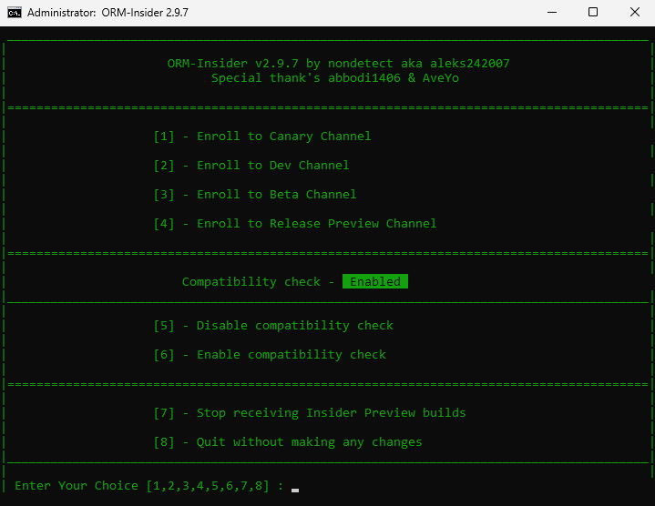 Screenshot of ORM-Insider