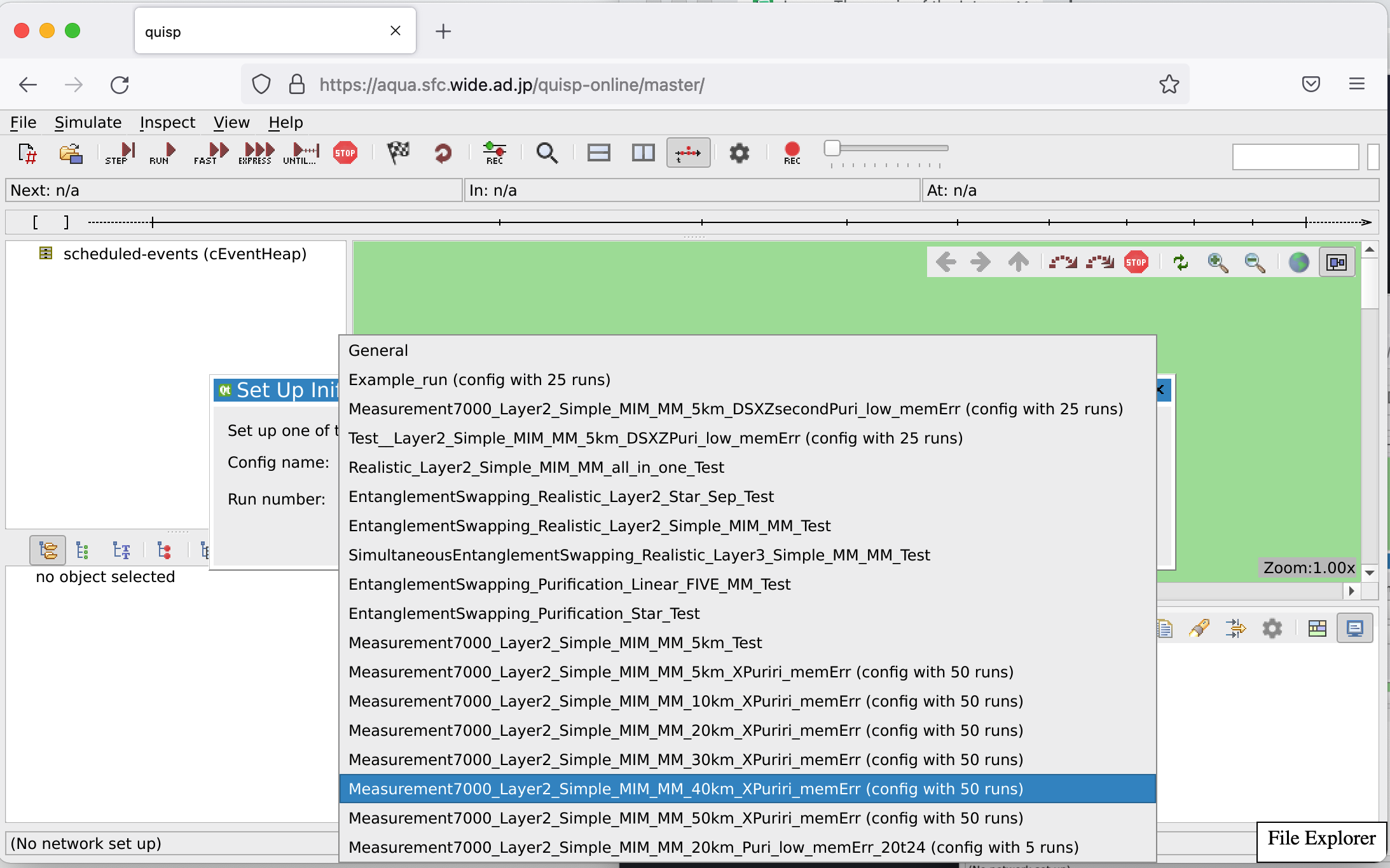 selecting Inifile Configuration