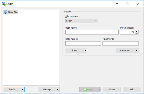 WinSCP Login