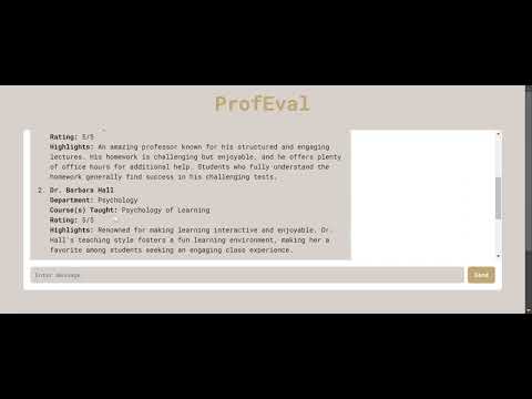 ProfEval Demo