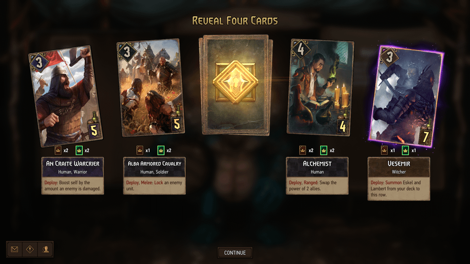 gwent card keg opening