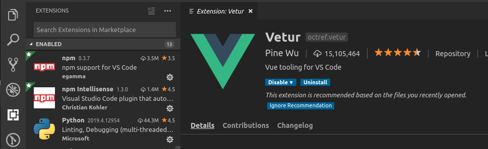 VSCode screenshot