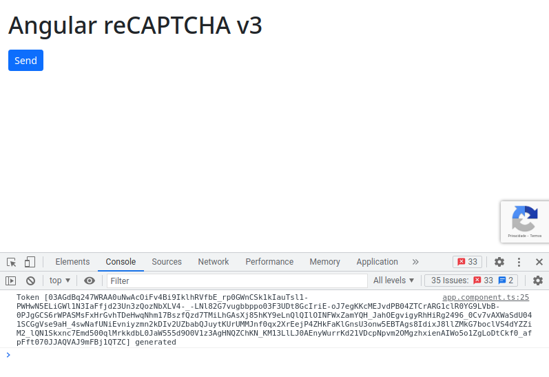 Angular Google reCAPTCHA v3