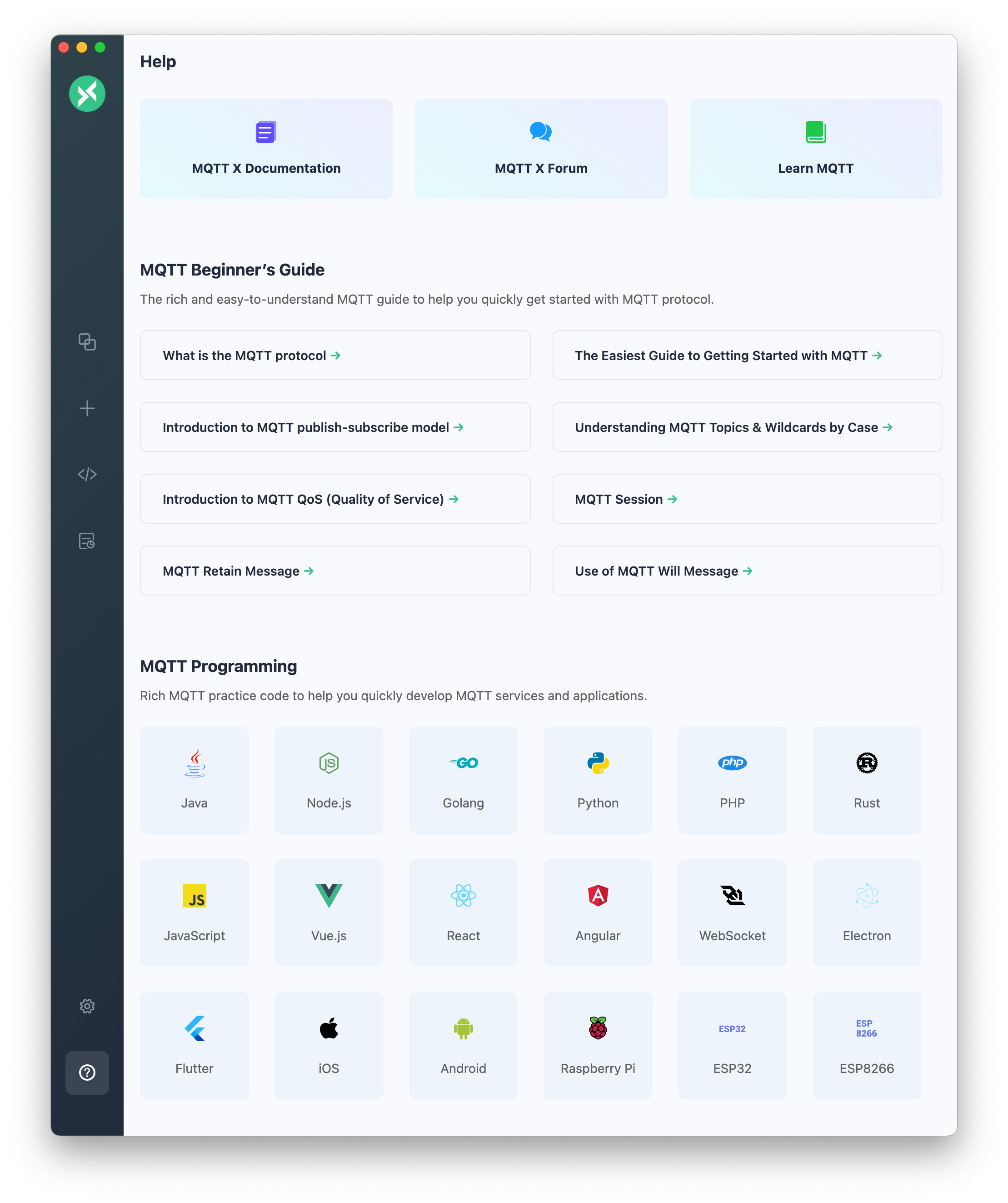 MQTT Protocol Help Page