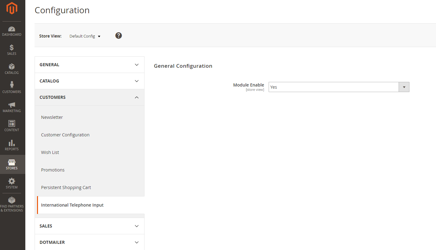 Disable/Enable International Telephone Input module