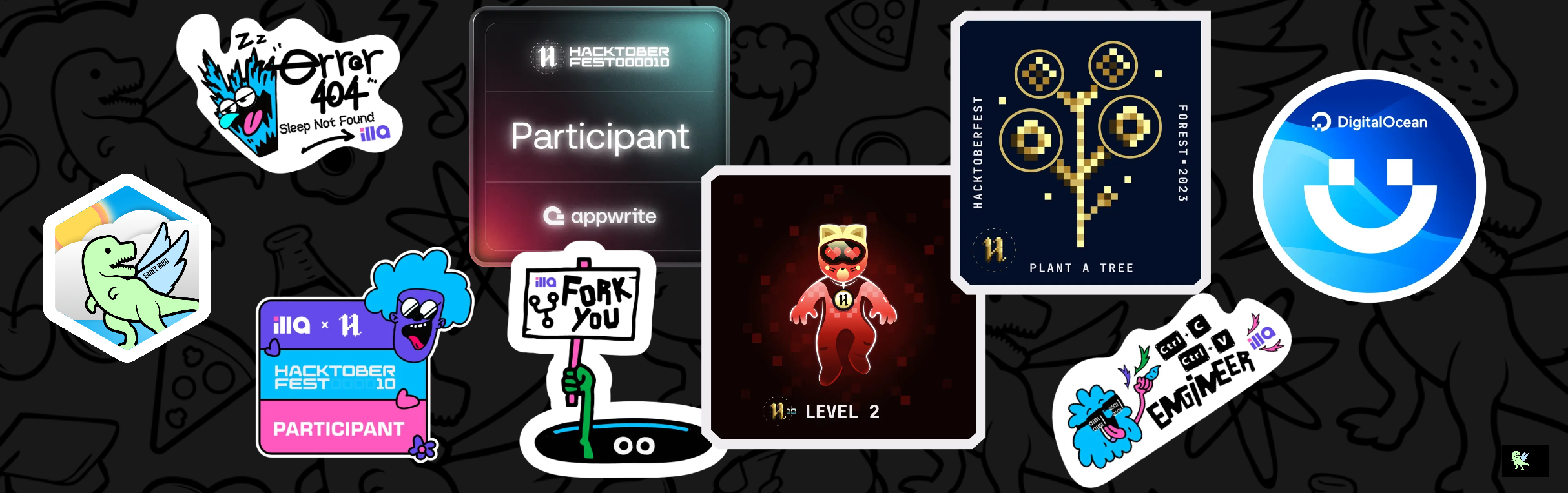 An image of @prajpawar's Holopin badges, which is a link to view their full Holopin profile