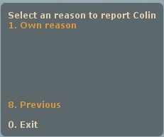 Select a own reason