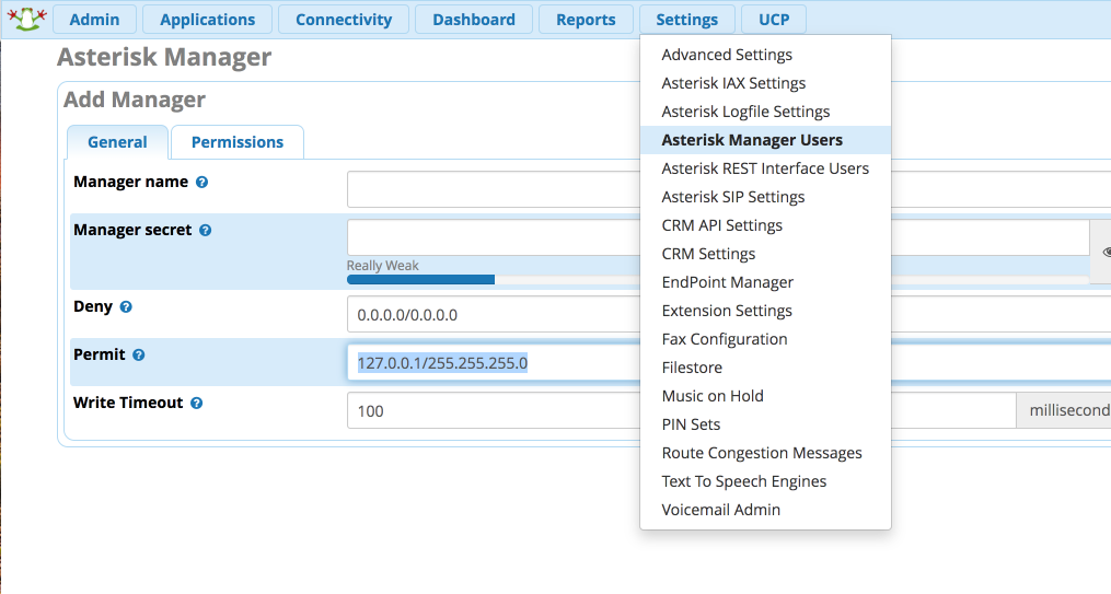 Add Asterisk User Manager