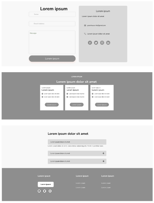 Landing page mockup