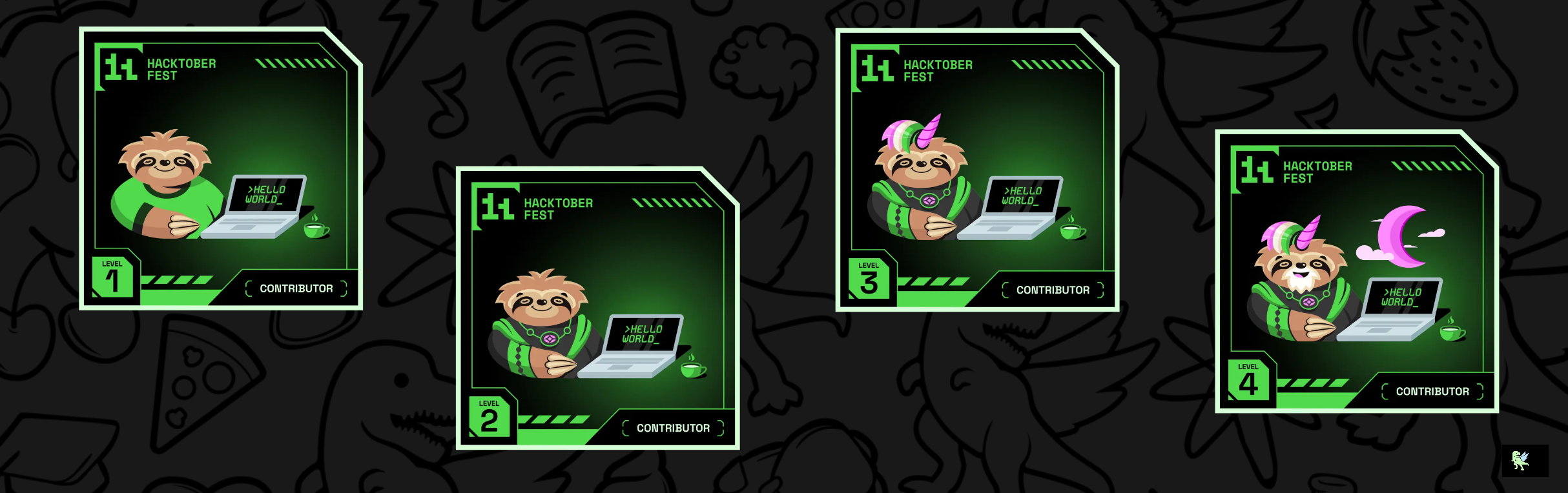 An image of @satyajaiss's Holopin badges, which is a link to view their full Holopin profile