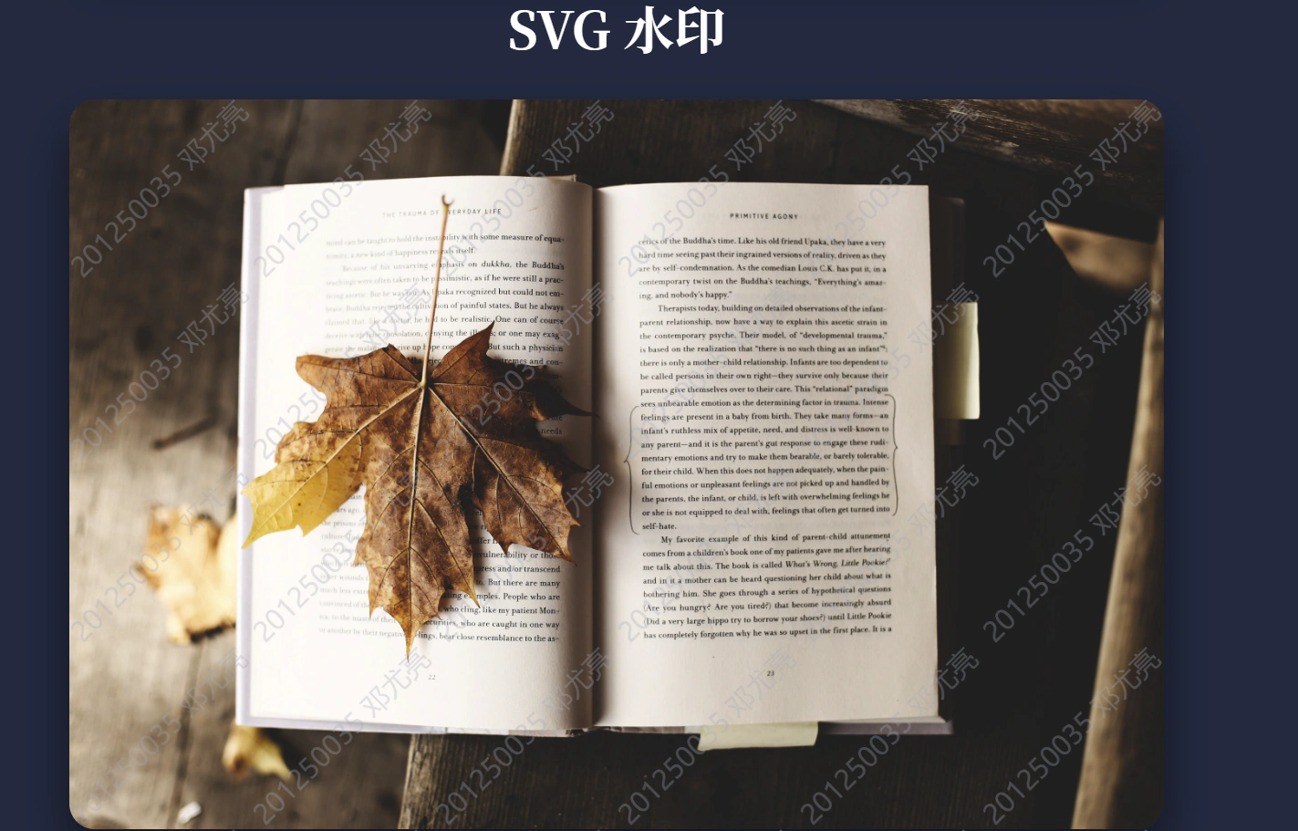 svg 水印展示