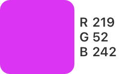 R-219,G-52,B-242