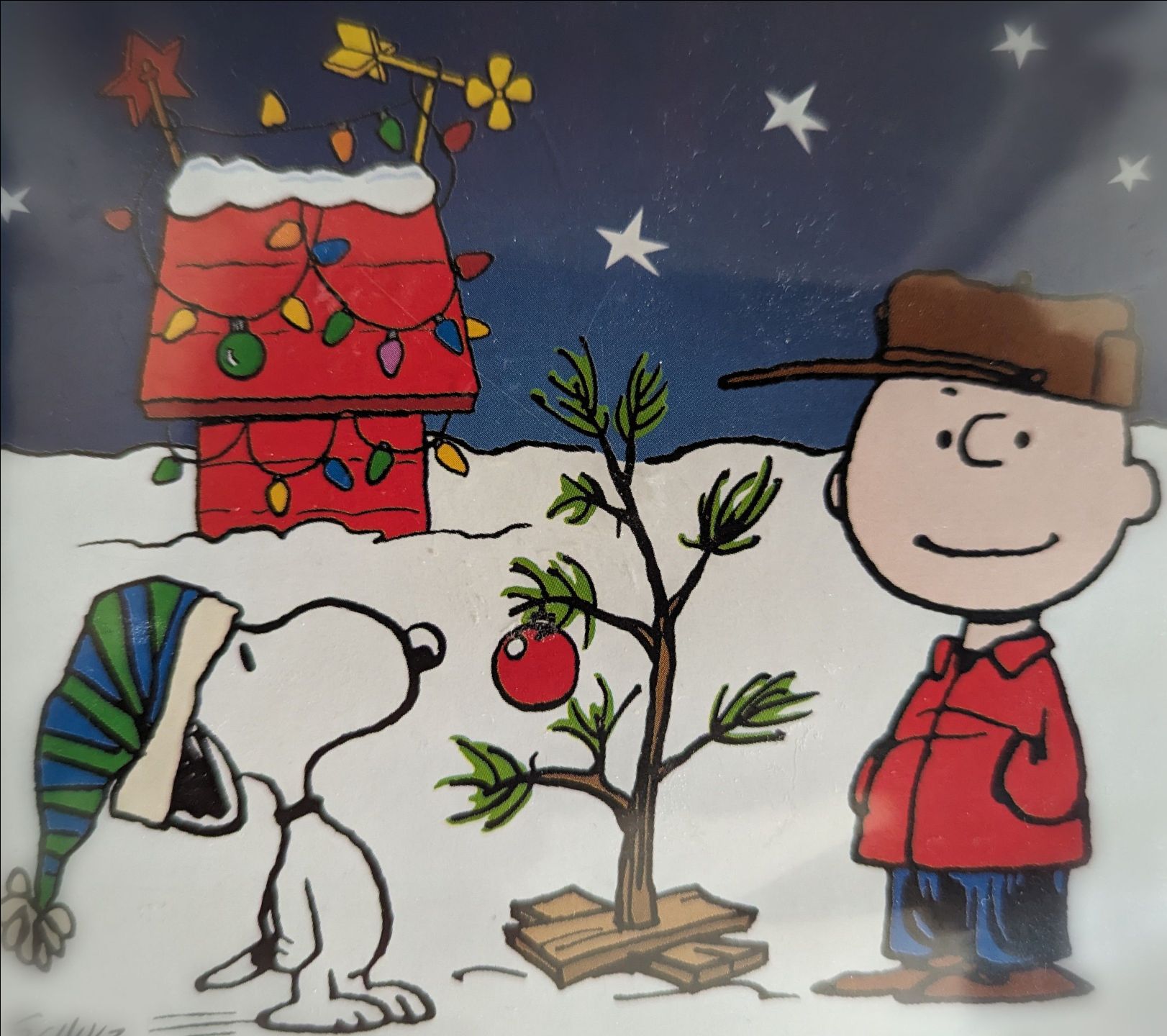 Image of Charlie Brown and Snoopy from Charles Schulz's "Charlie Brown Christmas"