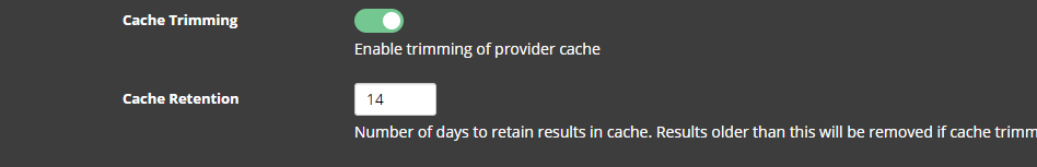 cache trimming