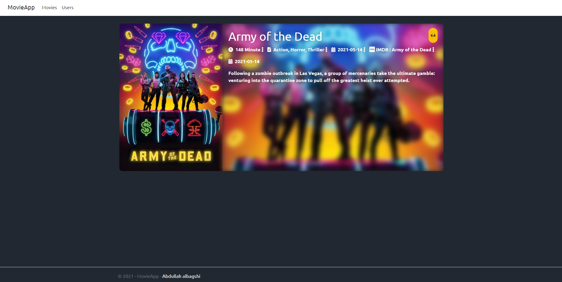 The Army Of Dead Movie