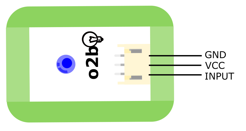 Fig1:蓝色LED模块引脚图