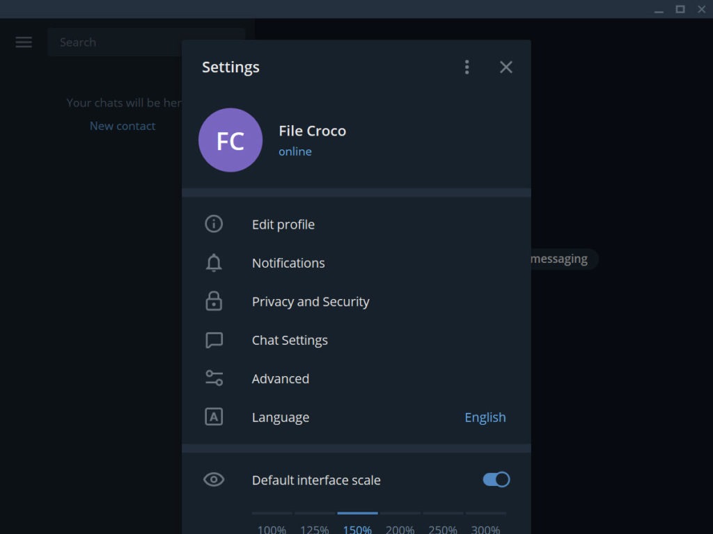 Telegram Desktop Settings