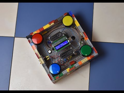 Nuclear BUTTON game for president Trump made from Lego bricks