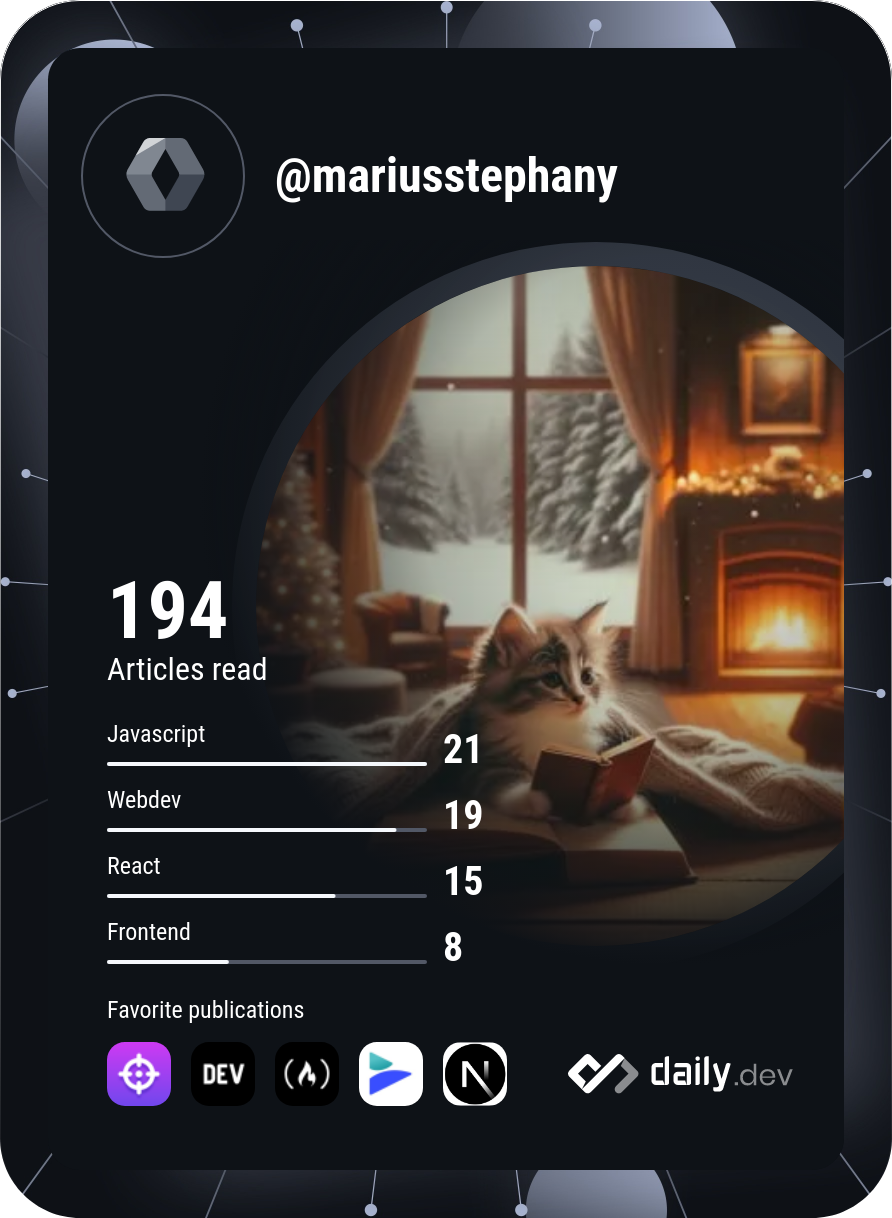 Marius Stephany's Dev Card