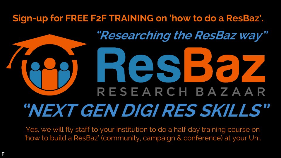 Yes we'll fly out and train your staff in how to do a ResBaz at your Uni