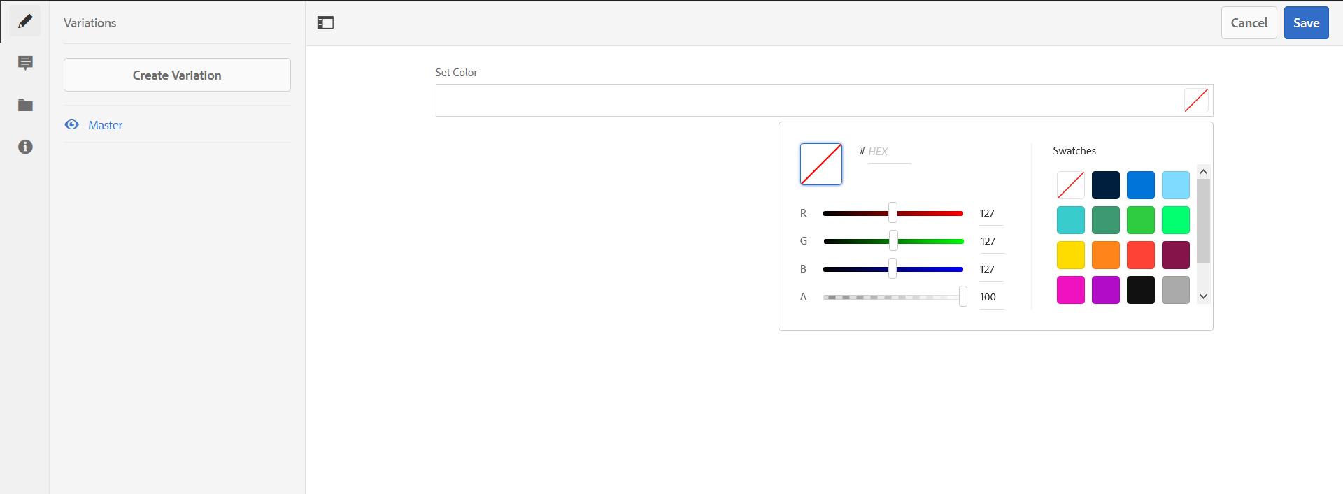 Adding Color Picker Data Type in Content Fragment Model Editor