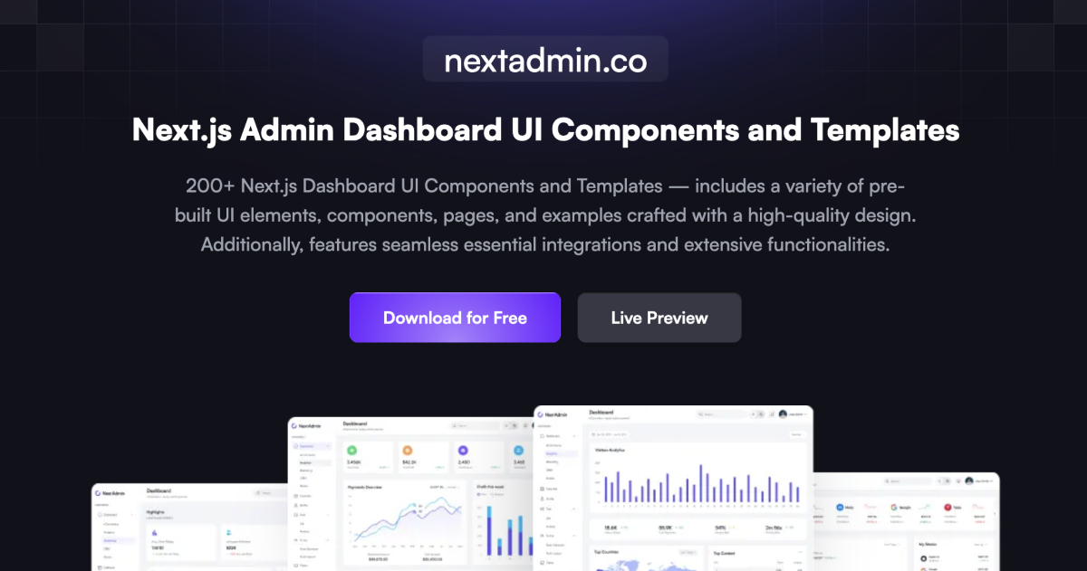 nextjs admin template