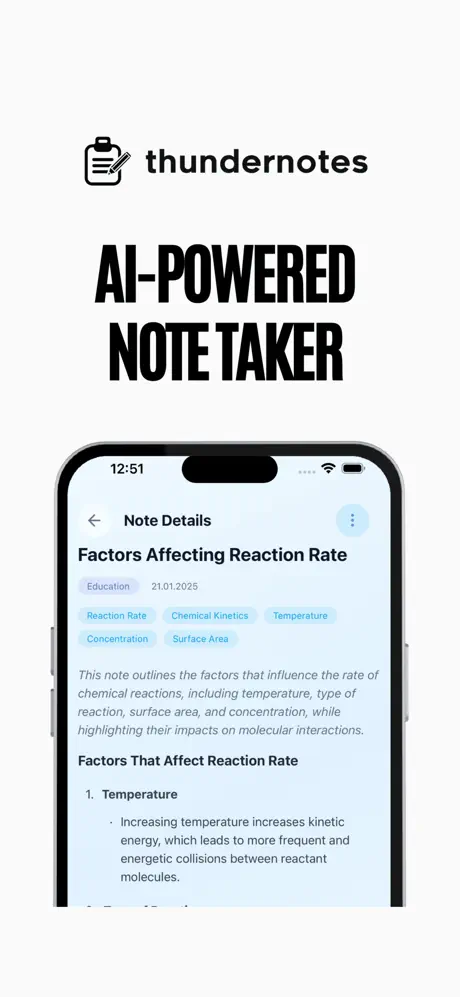 ThunderNotes - AI Note Taker