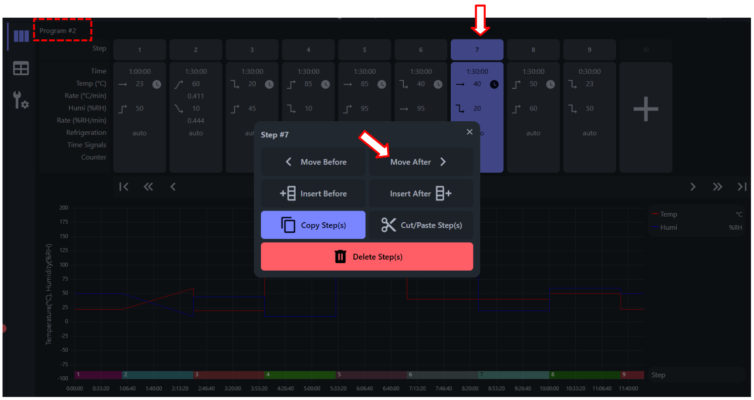 Relocate Step 3 to after Step 7 with Move After