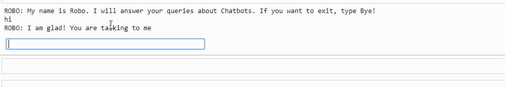 Simple chat robot based on python NLTK library effect display