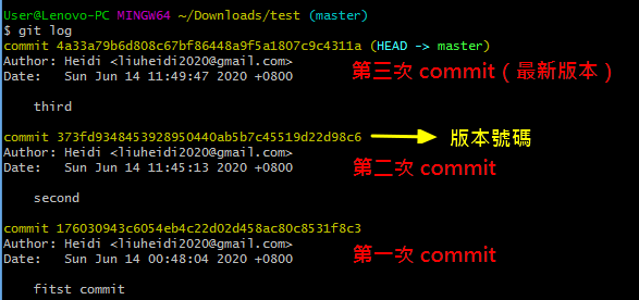 git log 指令