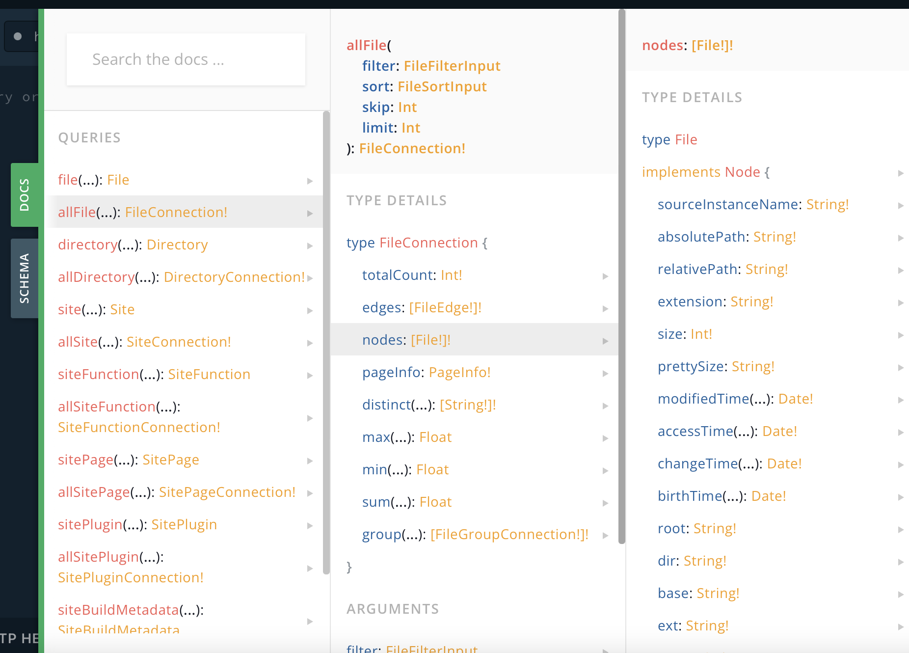 Sourcing Content From The File System - Playground Query allFile