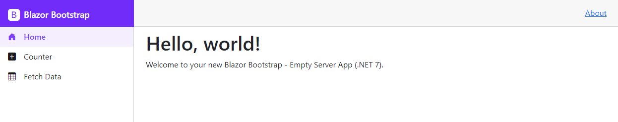 Blazor Bootstrap - Blazor Empty Server App